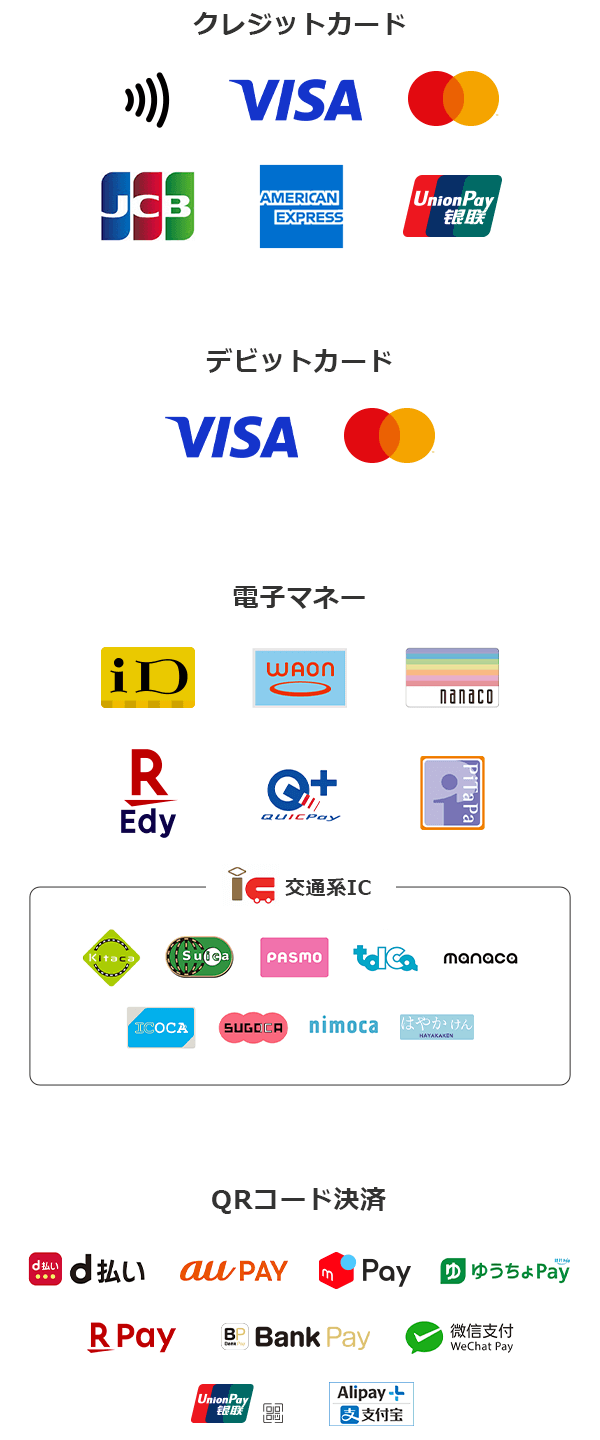 キャッシュレス決済、対応している画像